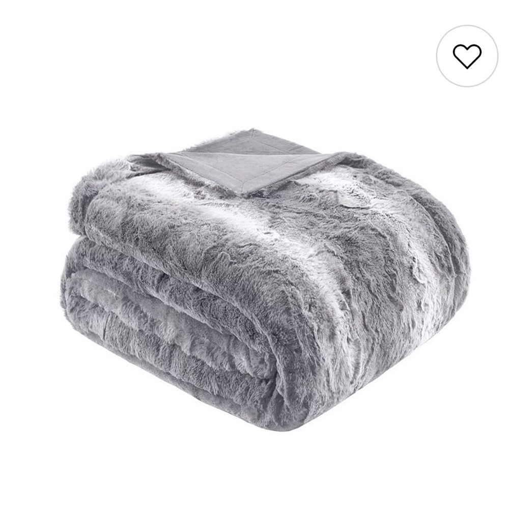 NEW IN BAG: MADISON PARK FAUX FUR OVERSIZED THROW - Picture 6 of 7